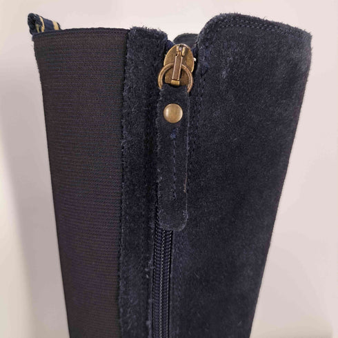 トミーヒルフィガー TOMMY HILFIGER スエード サイドゴア ロングブーツ レディース JPN:23.5