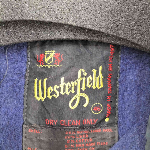Westerfield Vintage マリンボタン ウールリネンチェックジャケット メンズ 46