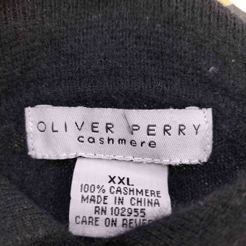 OLIVER PERRY cashmere カシミア100 スキッパーニットポロシャツ メンズ import:XXL