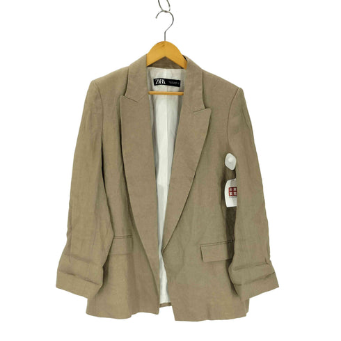 ザラ ZARA リネンジャケット ビッグシルエット レディース JPN:L