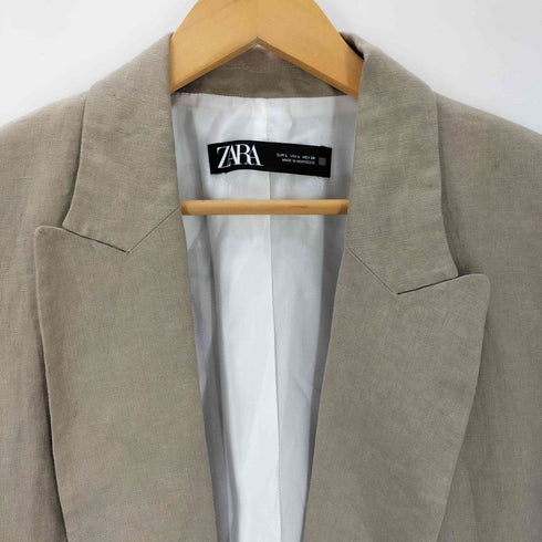 ザラ ZARA リネンジャケット ビッグシルエット レディース JPN:L