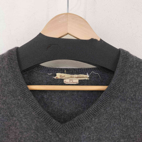 ブリーマー BRAEMAR MADE IN SCOTLAND ピュアカシミア100 Vネックニット メンズ