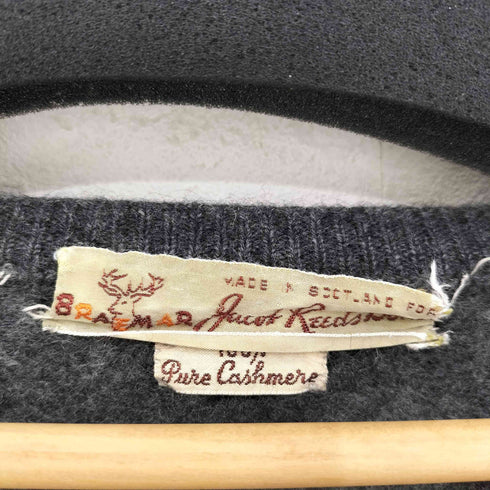 ブリーマー BRAEMAR MADE IN SCOTLAND ピュアカシミア100 Vネックニット メンズ