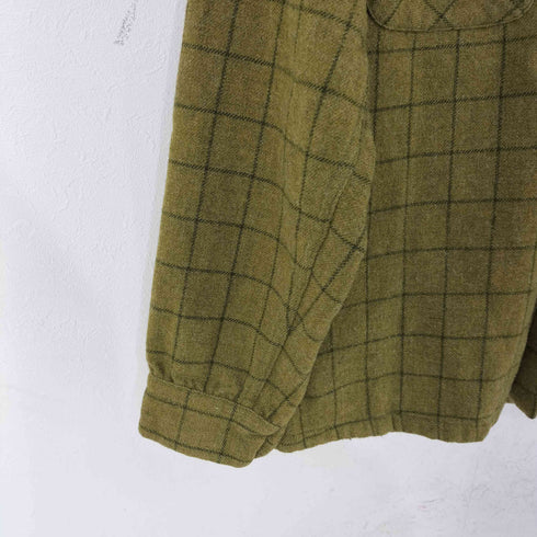 ペンドルトン PENDLETON 60s MADE IN USA フラップ両ポケ ウールチェック オープンカラーシャツ ボードシャツ メンズ import:M