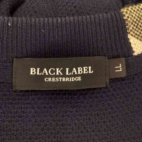 ブラックレーベルクレストブリッジ BLACK LABEL CRESTBRIDGE チェック切替ニット メンズ JPN:XL