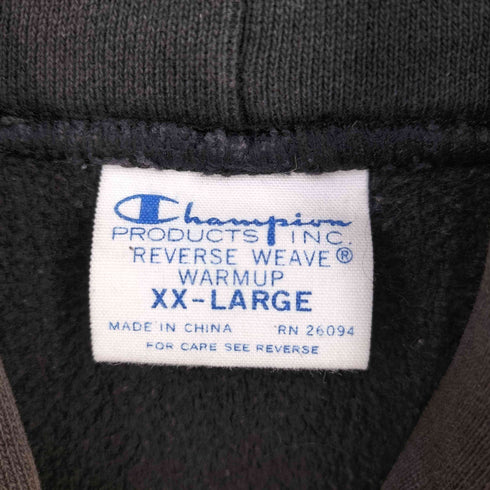 チャンピオン Champion 単色青タグ 復刻 REVERSE WEAVE 目あり スウェットパーカー ハトメ フェード メンズ import:XXL