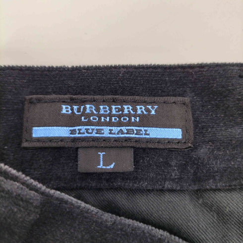バーバリーブルーレーベル BURBERRY BLUE LABEL ベロア ブーツカット パンツ レディース JPN:L