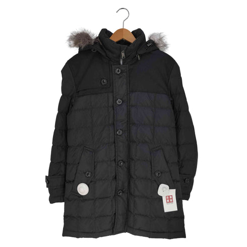 ブラックレーベルクレストブリッジ BLACK LABEL CRESTBRIDGE LIMONTA KOMATSU SEIREN 裏地チェック シルバーフォックスファー ダウンジャケット メンズ import:M