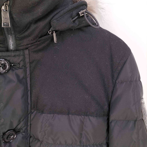 ブラックレーベルクレストブリッジ BLACK LABEL CRESTBRIDGE LIMONTA KOMATSU SEIREN 裏地チェック シルバーフォックスファー ダウンジャケット メンズ import:M