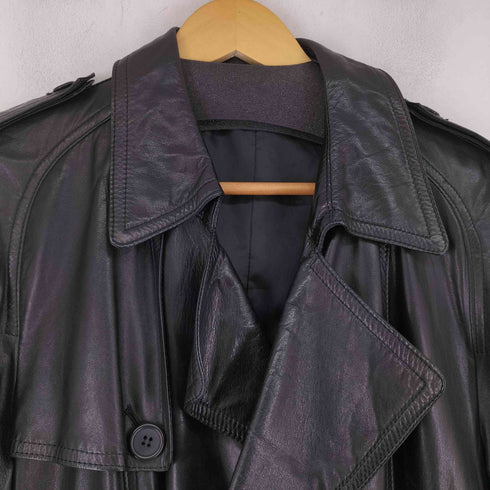 LEATHER WEAR ロングレザートレンチコート メンズ JPN:L