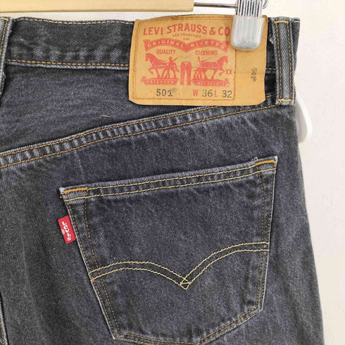リーバイス Levis 501 先染め ブラック デニムジャケット メンズ 36inch