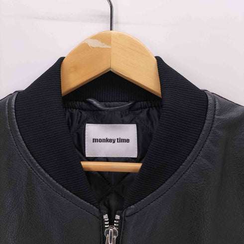 モンキータイム MONKEY TIME FAUX LTHR ZIP VEST メンズ JPN:L