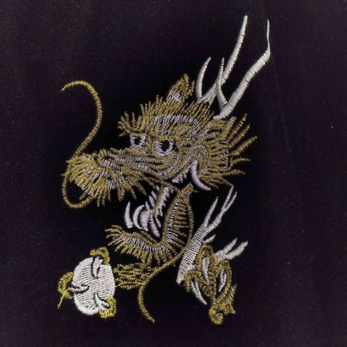 ホシヒメ Hoshihime ドラゴン×鶴刺繍 スカジャン 別珍 メンズ