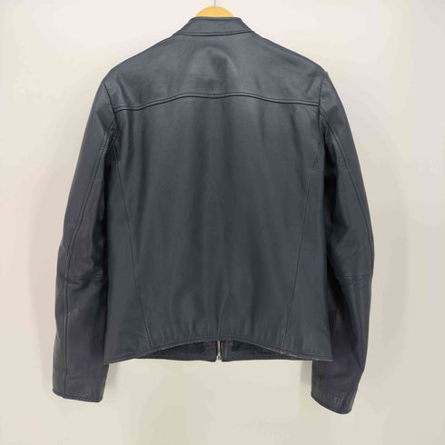 トラサルディ ジーンズ TRUSSARDI JEANS スタンドカラー シングルレザージャケット メンズ EUR:46