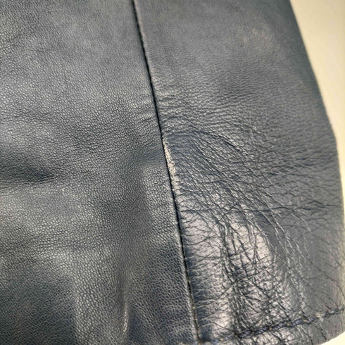 トラサルディ ジーンズ TRUSSARDI JEANS スタンドカラー シングルレザージャケット メンズ EUR:46