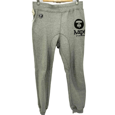 エーエイプバイアベイシングエイプ AAPE BY A BATHING APE ロゴマジックテープ プリント スウェットイージーパンツ メンズ JPN:L