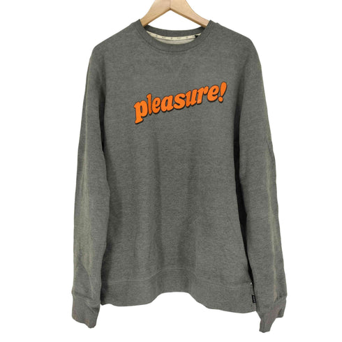 ハフ HUF pleasure Vガゼットクルーネックスウェット メンズ JPN:L