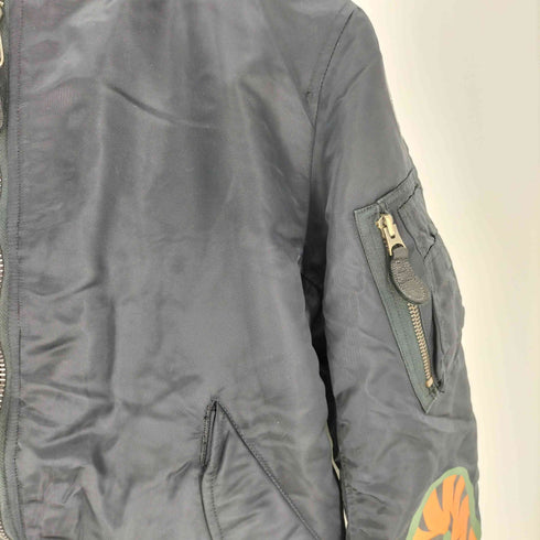 アベイシングエイプ A BATHING APE 初期型 SHARK MA-1 フライトジャケット シャーク ウール リブ メンズ JPN:S