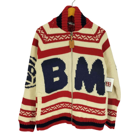 アベイシングエイプ A BATHING APE BABY MILO WOOL COWICHAN マイロ 裏地キルティング ウール ニット カウチン ジャケット メンズ JPN:L