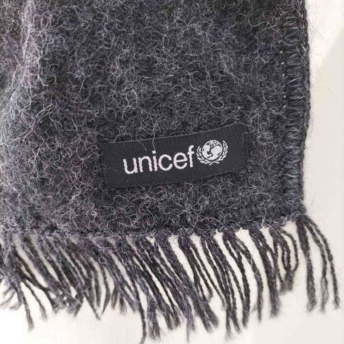 Unicef アルパカ100% フリンジマフラー メンズ