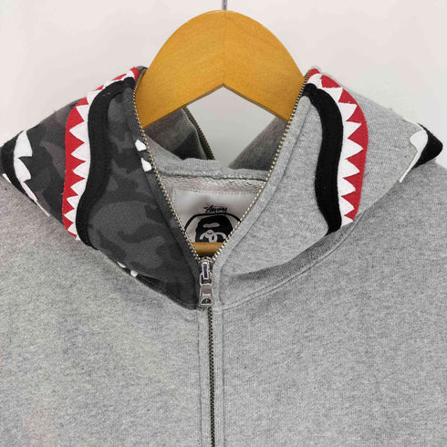 アベイシングエイプ A BATHING APE 13AW DESERT CAMO SHARK FULL ZIP HOODIE 20周年 記念 デザート カモ シャーク パーカー メンズ JPN:L