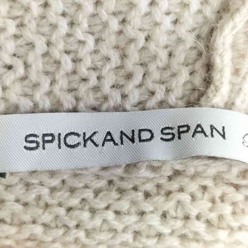 スピックアンドスパン Spick and Span アンゴラ&カシミヤ混 ショールカラー ボタンレスカーディガン レディース FREE