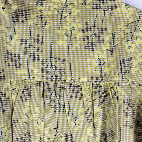 chambre de charme 22ss 菜の花 ギンガムプリント ワンピース レディース FREE