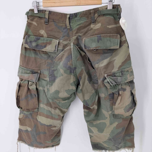 ユーエスアーミー U.S. ARMY 迷彩カーゴパンツ クロップドリメイク メンズ JPN:XS