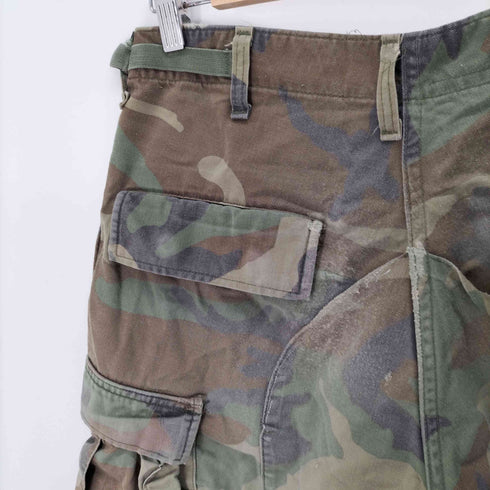 ユーエスアーミー U.S. ARMY 迷彩カーゴパンツ クロップドリメイク メンズ JPN:XS