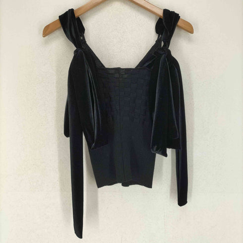 ANDREJ GRONAU ベロア&メッシュ フロントリボンタンクトップ import レディース import:S