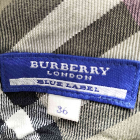 バーバリーブルーレーベル BURBERRY BLUE LABEL プリーツラップスカート ノバチェック レディース EUR:36