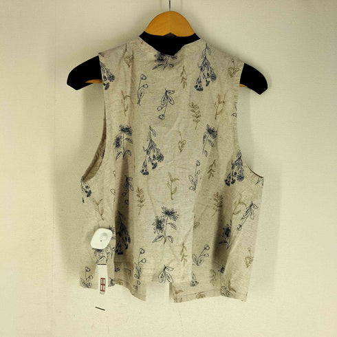 サマンサモスモス samansa Mos2 byTSUHARU 24aw 綿麻総刺繍 リボンベスト レディース FREE