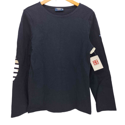 セントジェームスアトリエ SAINT JAMES LATELIER ボーダーエルボーパッチL/S クルーネックTシャツ レディース import:S