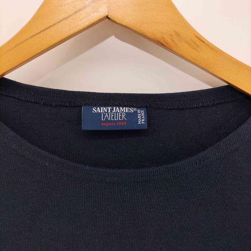 セントジェームスアトリエ SAINT JAMES LATELIER ボーダーエルボーパッチL/S クルーネックTシャツ レディース import:S
