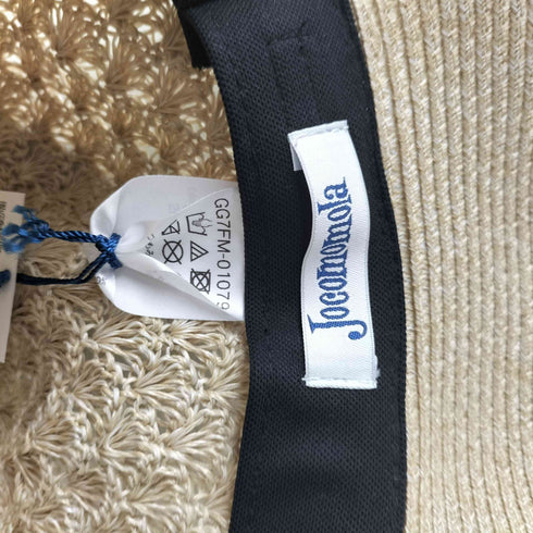 ホコモモラ Jocomomola リボンテープ付きストロー調ハット レディース