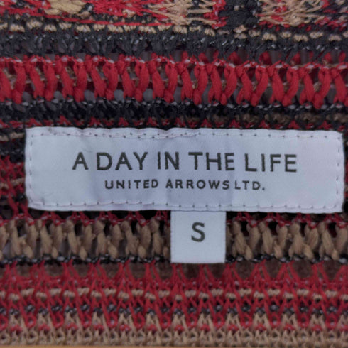 アデイインザライフユナイテッドアローズ A day in the life UNITED ARROWS レース ストライプ オープンカラーシャツ メンズ JPN:S