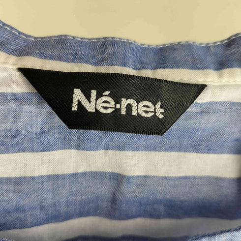 ネネット Ne-net letters embro 植物柄刺繍 ストライプワンピース レディース 2