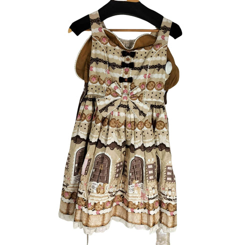 Angelic Pretty Sweet Cream house JSK 襟付きジャンパースカート +KC カチューシャ レディース