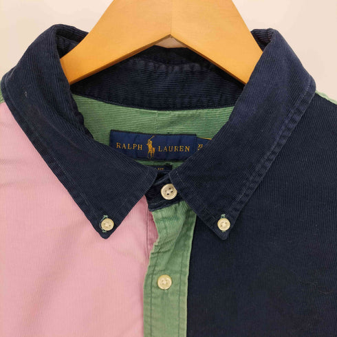 ラルフローレン RALPH LAUREN CLASSIC FIT マルチカラー コーデュロイ L/S ボタンダウンシャツ メンズ import:XL