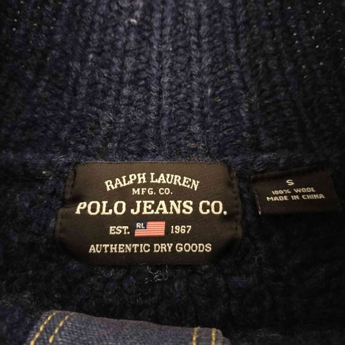 ポロジーンズ RL POLO JEANS CO. デニム切替 ウールニットプルオーバー メンズ JPN:S