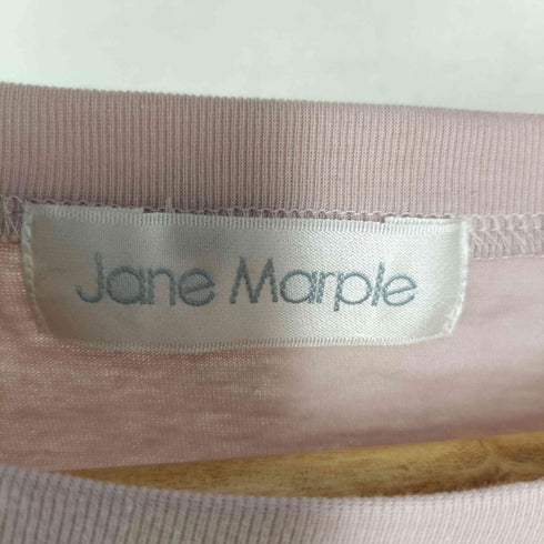 Jane Marple ロゴ刺繍 テープ装飾 パフスリーブカットソー レディース M