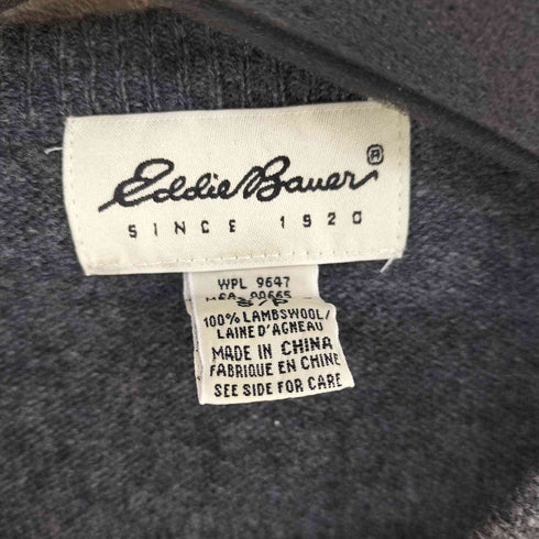 エディーバウアー Eddie Bauer 白タグ Vネックウールニット メンズ import:S