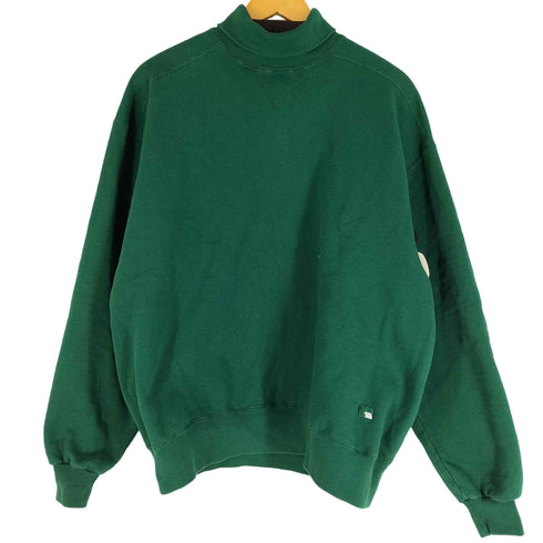 ラッセルアスレチック RUSSELL ATHLETIC 90s USA製 ポリ混 前V モックネック ブランクスウェット メンズ import:XL