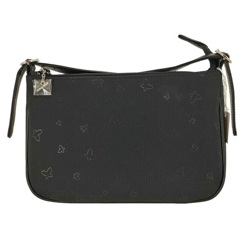 ハナエモリ HANAE MORI カウレザー ショルダー ストラップ 蝶 チョウ 総柄 ミニショルダーバック レディース