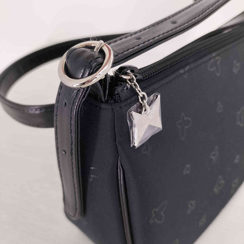 ハナエモリ HANAE MORI カウレザー ショルダー ストラップ 蝶 チョウ 総柄 ミニショルダーバック レディース