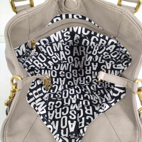 マークバイマークジェイコブス Marc by Marc Jacobs Classic Q クラシック キュー 裏地 総柄 カウレザー ロゴプレート 2WAY ショルダー バック ハンド バッグ レディース