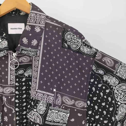 モンキータイム MONKEY TIME PAIZLEY PRINT ZIP BLOUSON ペイズリー プリント ジップ ブルゾン ジャケット メンズ JPN:M