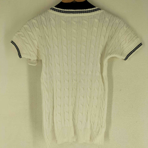 ローレンラルフローレン LAUREN RALPH LAUREN ケーブル編み 半袖コットンニット レディース import:XS