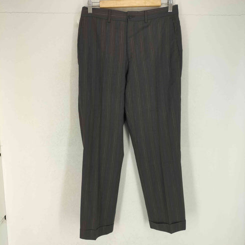 エトロ ETRO MADE IN ITALY 裏地シルク100 ウールストライプテーラードジャケットセットアップ メンズ 48
