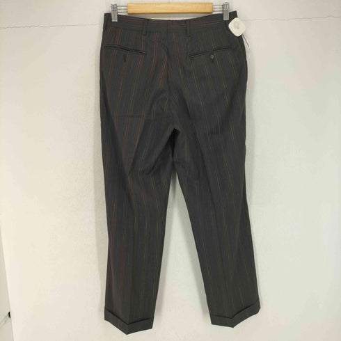 エトロ ETRO MADE IN ITALY 裏地シルク100 ウールストライプテーラードジャケットセットアップ メンズ 48